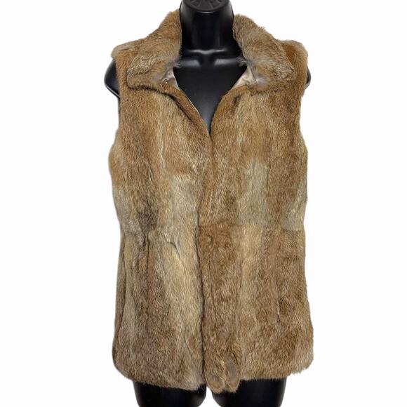 MICHAEL KORS AUTHENTIC RABBIT FUR VEST COZY LUXURY FALL WINTER SIZE S VGUC - Picture 3 of 9